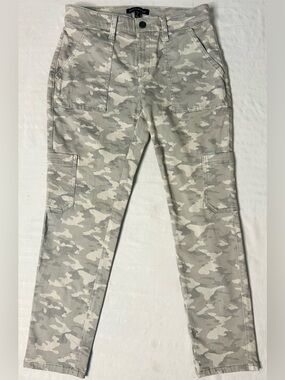 Banana Republic Factory Gray Camo Cargo Pants Petite 4 Stretch